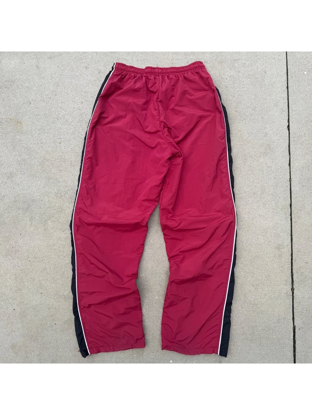 Atlantic Sportswear Baggy Y2K Track Pants Mens Regular M Red Black Athletic
